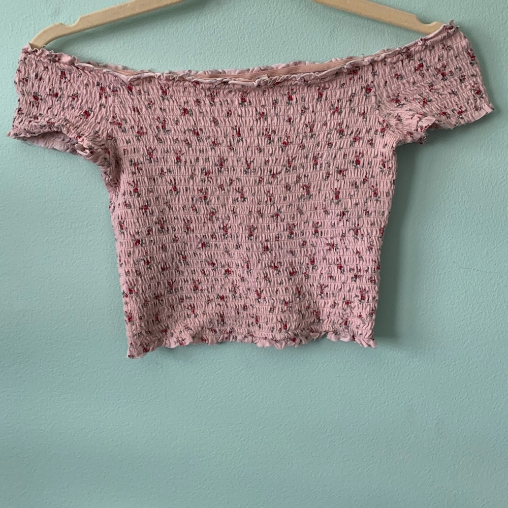 ruffled cropped shirt